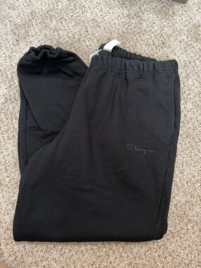 Champion Unisex Black Logo Joggers